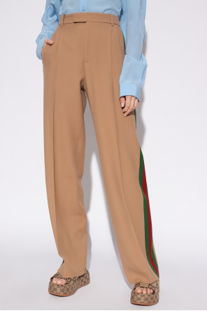 Gucci trousers mit with ‘Web’ motif
