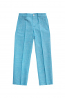 Gucci Kids Pleat-PU-knapdetalje trousers