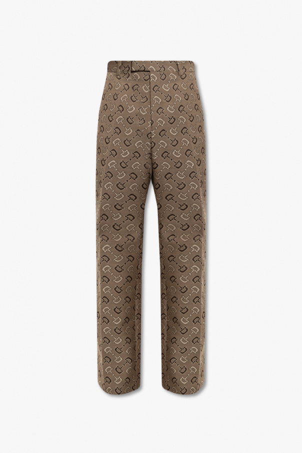 Gucci Skyed pleat-front trousers