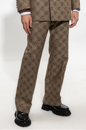 Gucci Patterned pleat-front trousers