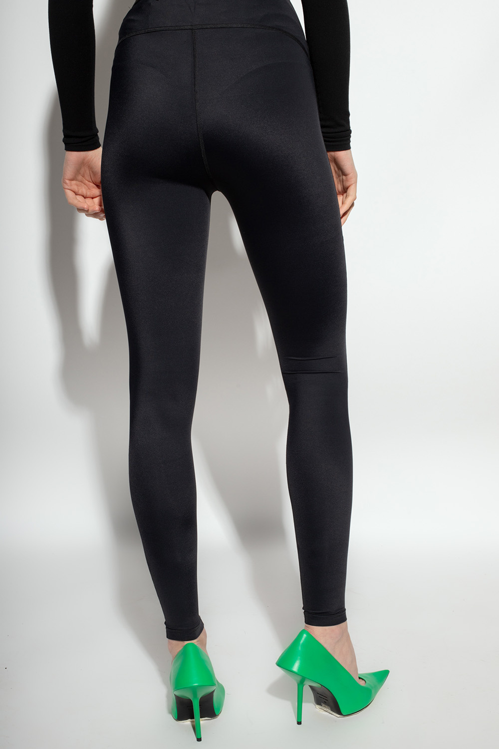 Black Leggings with logo Balenciaga - IetpShops Germany - Dress boasts a  chic tie-dye look on a lightweight fabrication