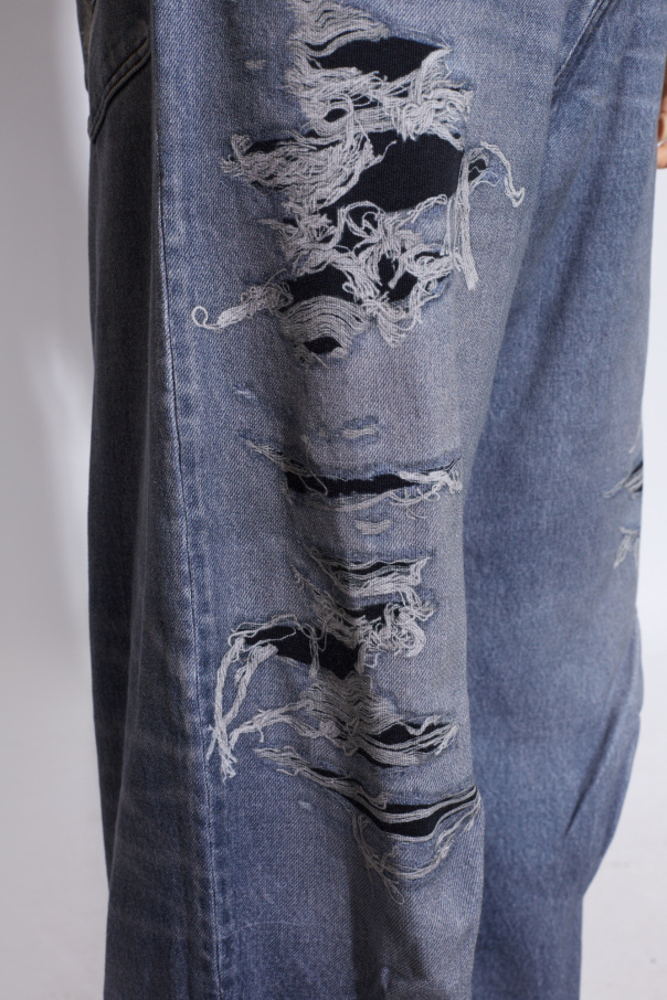 SchaferandweinerShops Canada - Blue Trousers with Trompe l