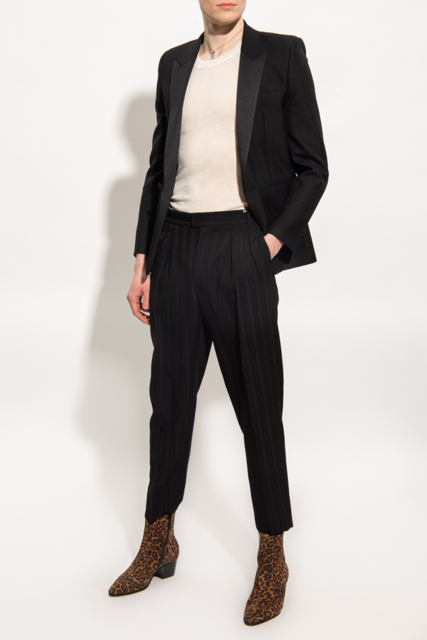 Saint Laurent Wool high-waisted trousers