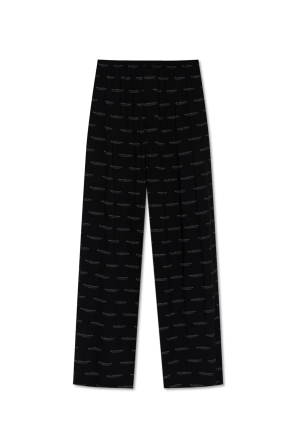 Loose-fitting trousers with monogram