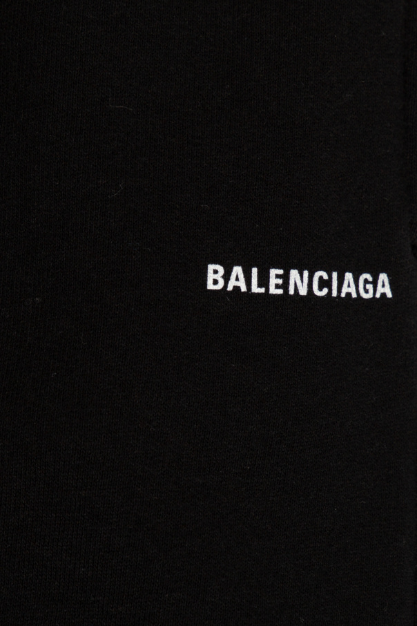 Balenciaga Kids logo-print zip-up track pants Blau