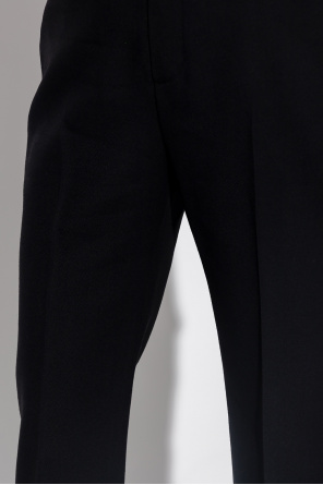 Saint Laurent Wool pleat-front Legging trousers