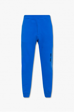 Alexander Mcqueen Contrast Pipe Cropped Straight Leg Pants
