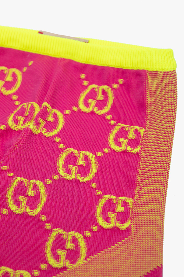 Gucci Kids trousers red with ‘GG’ pattern