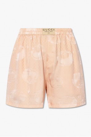 gucci side stripe satin effect shorts item