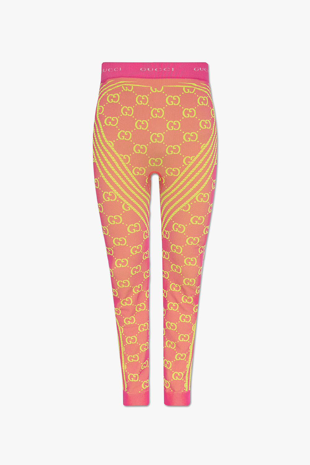 Pink Leggings with 'GG' pattern Gucci - IetpShops Germany - Gucci GG  pattern socks
