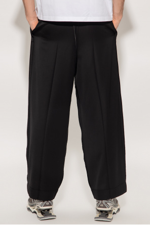 Balenciaga pelle trousers with inside-out effect