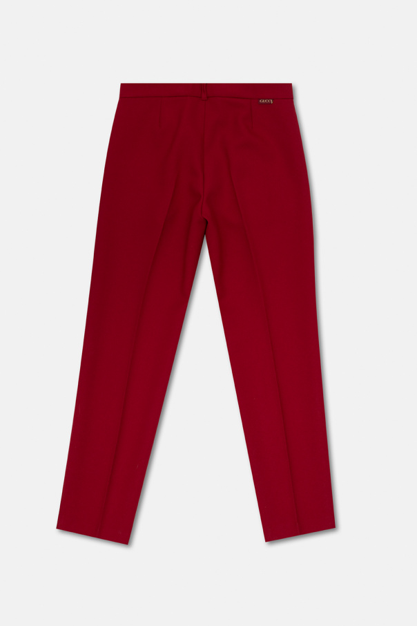 Gucci Kids Pleat-front maxi trousers