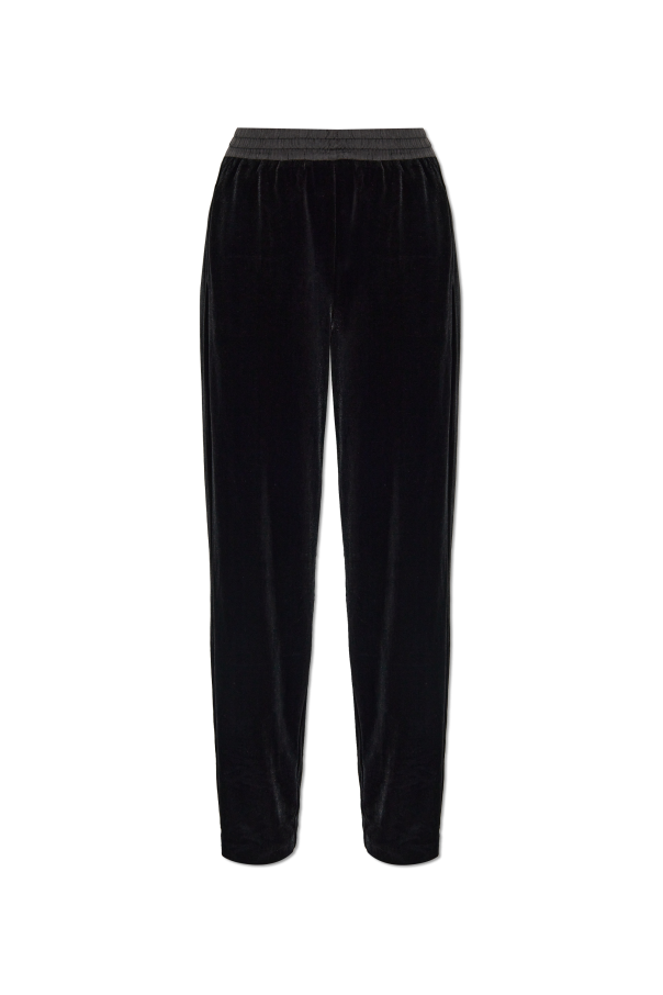 Emporio Armani Velvet loose-fit trousers