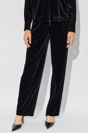 Emporio Armani Velvet loose-fit trousers