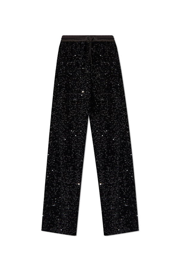 Emporio Armani Loose-fitting sequin trousers