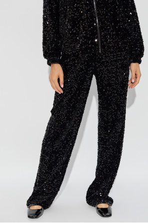 Emporio Armani Loose-fitting sequin trousers