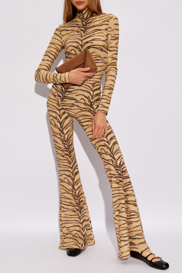 Stella McCartney Spodnie z motywem zwierzęcym