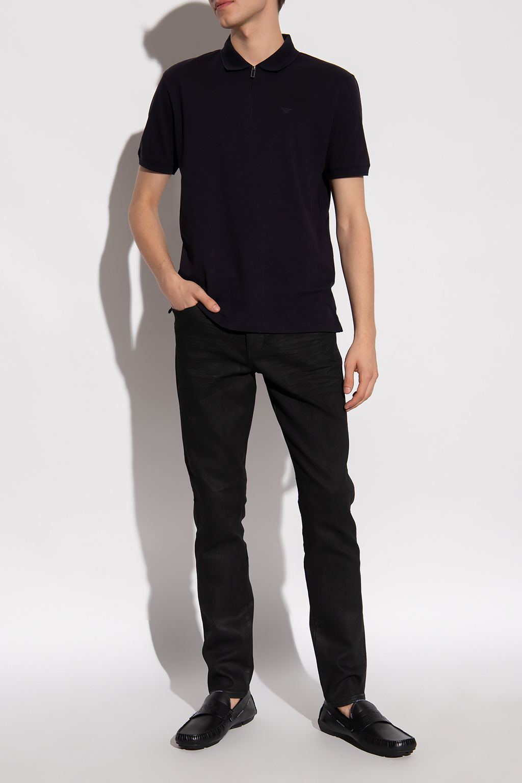 Emporio Armani Waxed jeans | Men's Clothing | Vitkac