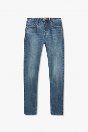 Emporio Armani high rise skinny fit distressed jeans
