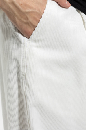 Emporio Belt Armani Prążkowane spodnie