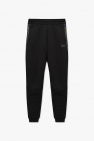 EA7 Emporio Armani BLACK Side-stripe sweatpants