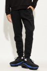 EA7 Emporio Armani BLACK Side-stripe sweatpants