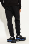 EA7 Emporio Armani BLACK Side-stripe sweatpants