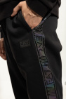 EA7 Emporio Armani BLACK Side-stripe sweatpants