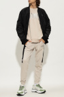 EA7 Emporio Armani beige Sweatpants with logo