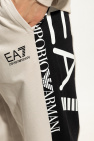 EA7 Emporio Armani beige Sweatpants with logo