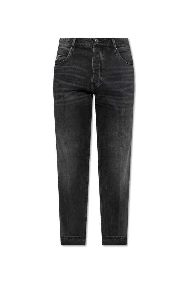emporio armani grey distressed jeans od Emporio Armani
