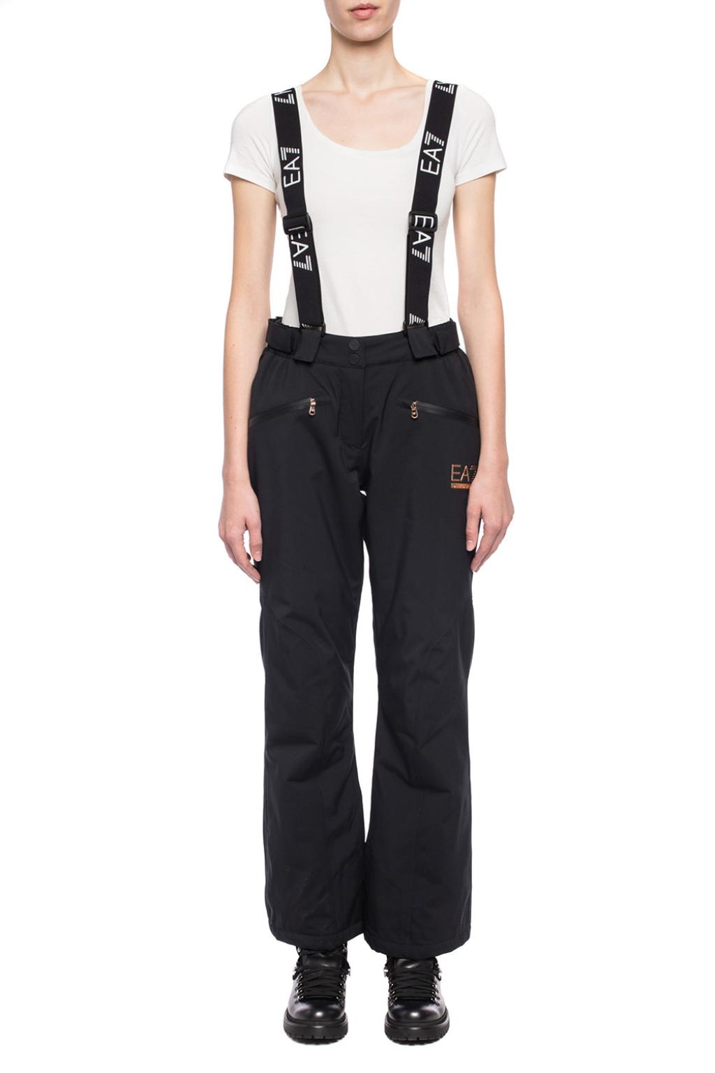 Black Logo-printed ski trousers EA7 Emporio Armani - Vitkac KR