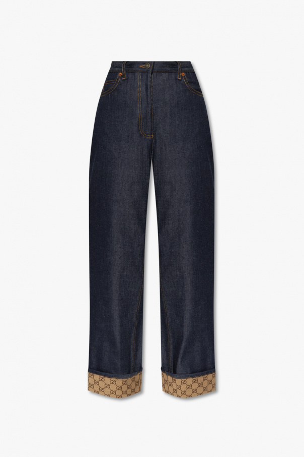 gucci print Jeans with monogram
