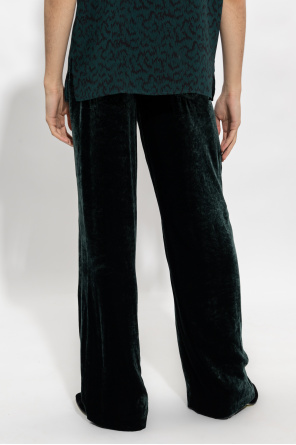 Saint Laurent Velvet grigio trousers