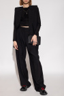 Alexander McQueen Wool wide leg trousers