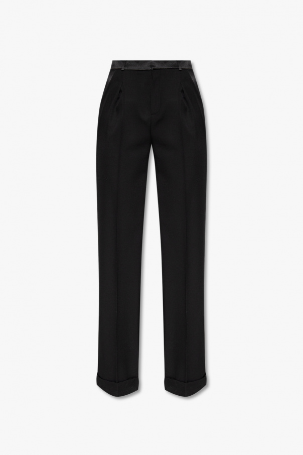 Saint Laurent Trousers frill with satin panels