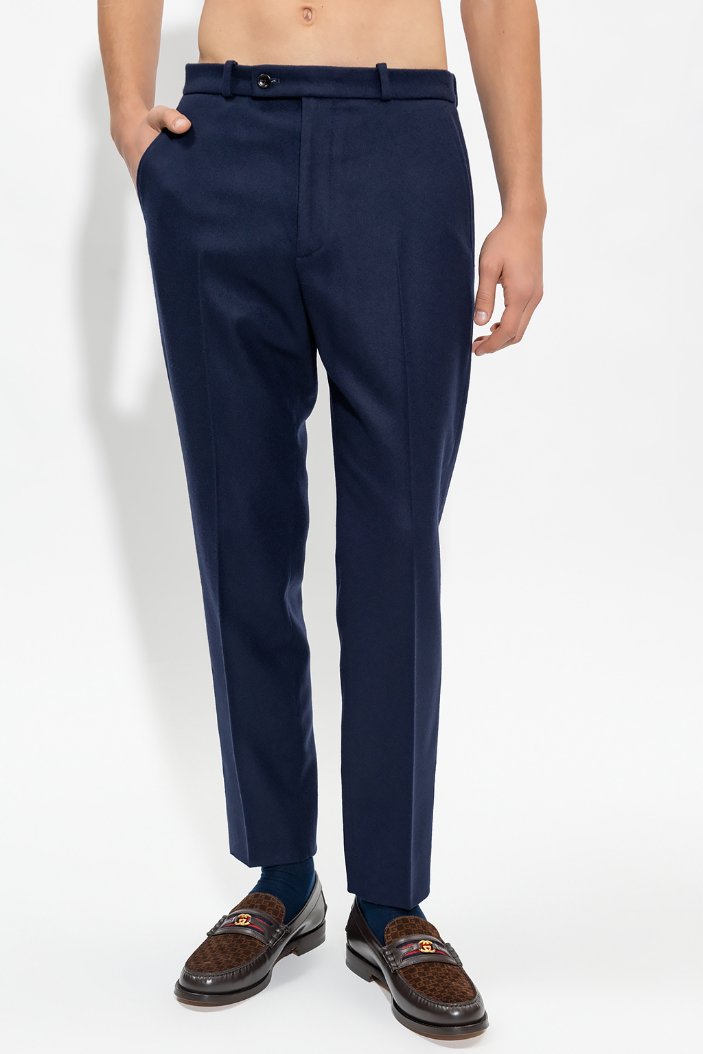 Gucci Wool pleat-front trousers