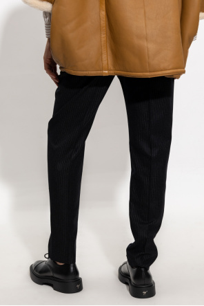 Saint Laurent Pleat-front sequin trousers