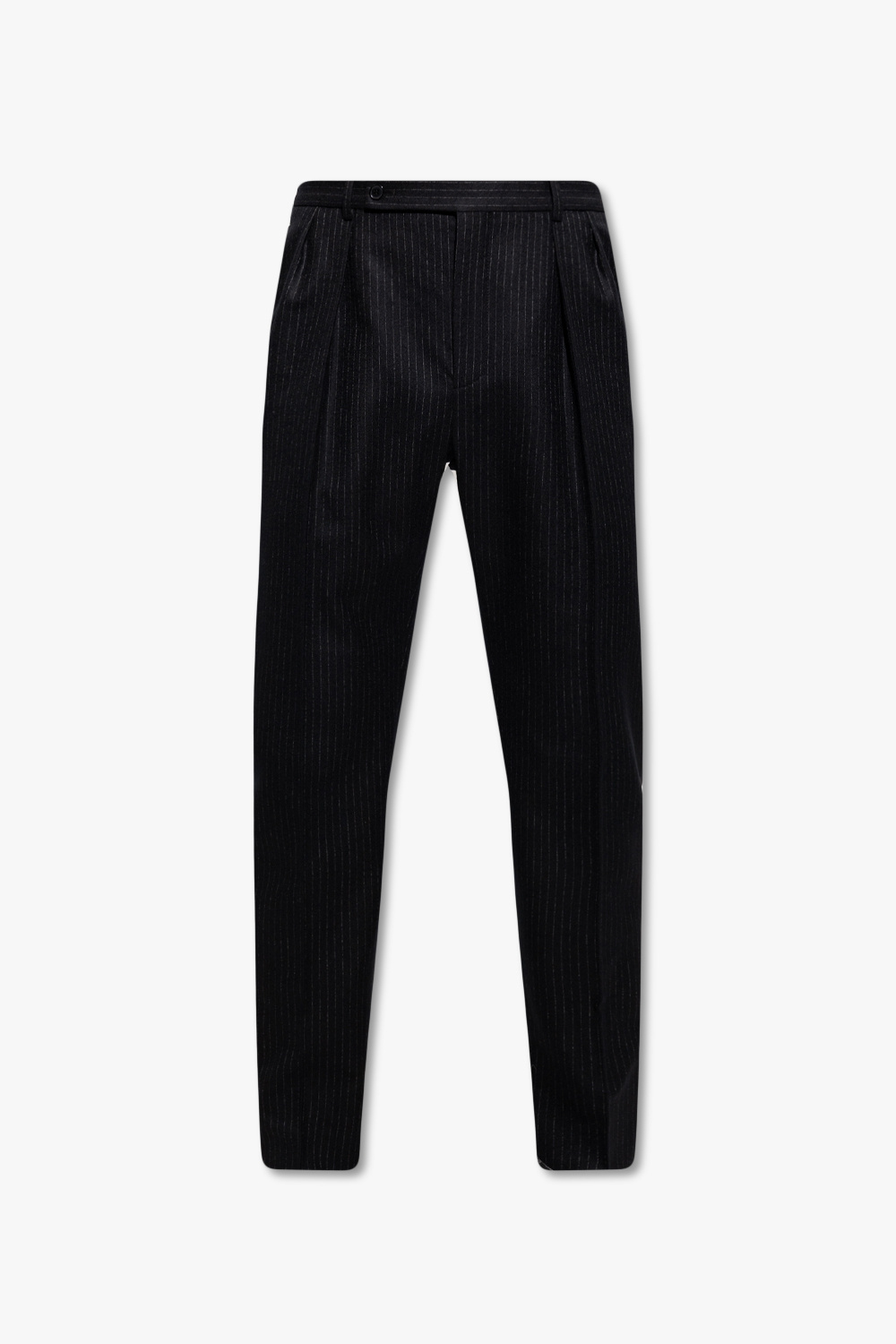 Saint Laurent Pleat-front dot trousers