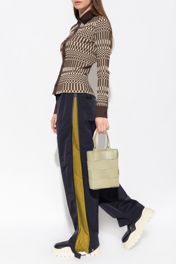Bottega Veneta gingham trousers from technical fabric