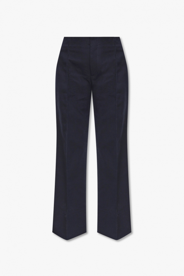 Bottega Veneta Cotton pleat-front nero trousers
