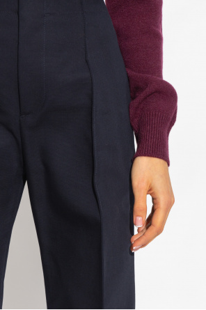 Bottega Veneta Cotton pleat-front trousers