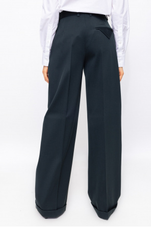 Bottega Veneta Wool pleat-front dye trousers