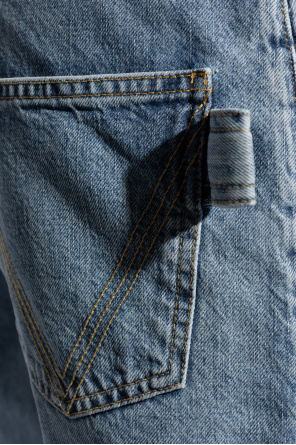 bottega Printed Veneta Straight-leg jeans