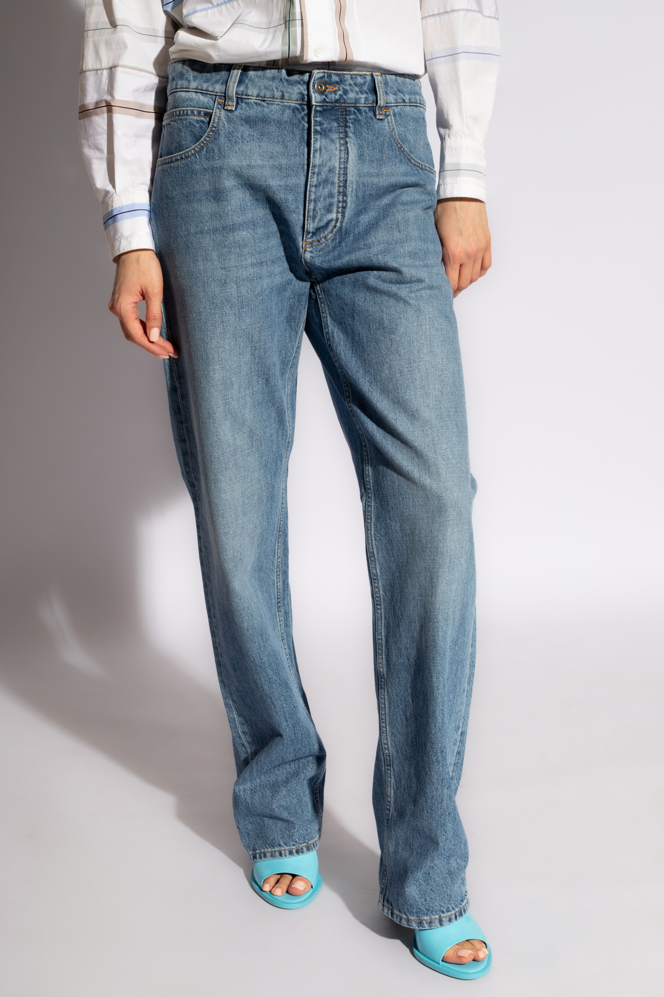 bottega rectangular-frame Veneta Boyfriend jeans