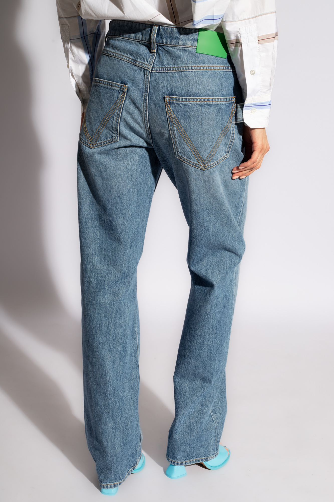 bottega rectangular-frame Veneta Boyfriend jeans