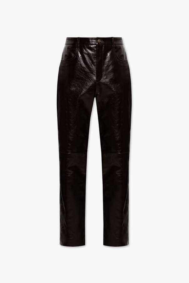 Dark Brown Suede Pants, Leather Trousers