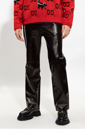 Gucci Leather Messenger trousers