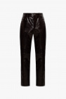 Gucci BROWN Leather trousers
