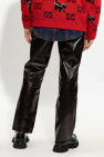 Gucci BROWN Leather trousers